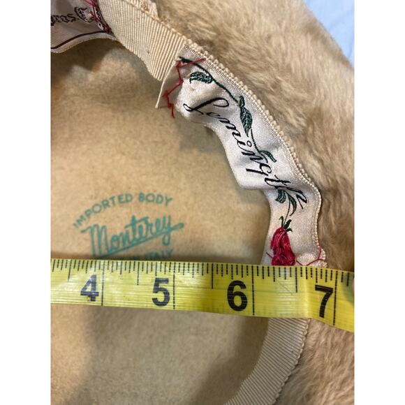 Vintage Monterey women's Tan Brown Hat Made in Italy Imported Body Lemington - Picture 9 of 12